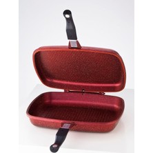 Papilla Vilma Granit Döküm Grillmatik 36 x 26 cm Kırmızı
