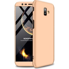 Kılıfist Galaxy J6 Plus Kılıf Zore 360 Tam Koruma 3 Parça Ays Kapak Gold