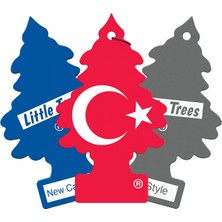 İnterwax Little Trees 3'lü Set Türk Bayrağı / New Car Scent / City Style Asma Oto Kokusu