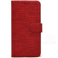 Case Street Samsung Galaxy A7 2017 Kılıf Standlı Kartvizitli Exclusive Spor Cüzdan Kırmızı