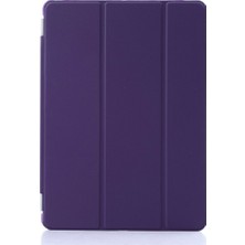 TahTicMer iPad 6. Nesil 9.7" A1893 A1954 Kılıf Renkli Standlı Uyku Modlu Smart Cover Mor