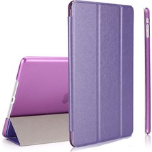 TahTicMer iPad 6. Nesil 9.7" A1893 A1954 Kılıf Renkli Standlı Uyku Modlu Smart Cover Mor