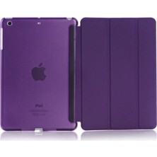 TahTicMer iPad 6. Nesil 9.7" A1893 A1954 Kılıf Renkli Standlı Uyku Modlu Smart Cover Mor