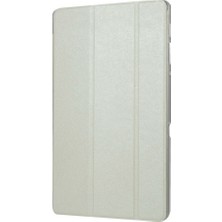 TahTicMer iPad 6. Nesil 9.7" A1893 A1954 Kılıf Renkli Standlı Uyku Modlu Smart Cover Gümüş