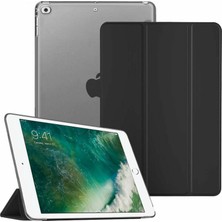 TahTicMer iPad Air 2 9.7" A1566 A1567 Kılıf Renkli Standlı Uyku Modlu Smart Cover Siyah