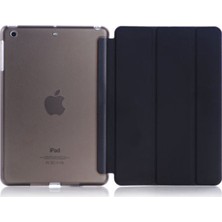 TahTicMer iPad Air 2 9.7" A1566 A1567 Kılıf Renkli Standlı Uyku Modlu Smart Cover Siyah