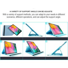 TahTicMer iPad 5. Nesil 2017 A1822 A1823 Kılıf Deri Uyku Modlu 360° Dönerli Standlı 9.7" Gri-Gri