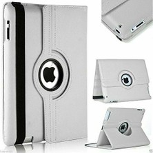 TahTicMer iPad Mini 4 Kılıf Deri Uyku Modlu 360° Dönerli Standlı Komple Koruma 7.9" Gri-Gri