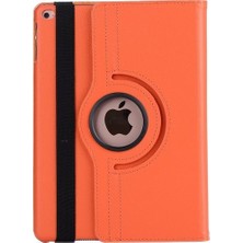 TahTicMer iPad Mini 4 Kılıf Deri Uyku Modlu 360° Dönerli Standlı Komple Koruma 7.9" Turuncu