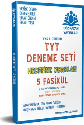 Çöz Kazan Yayınları TYT Deneme Seti 5 Fasikül
