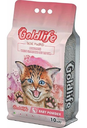 Goldlife Bebek Pudralı Bentonit Topaklaşan Kedi Kumu 10 lt