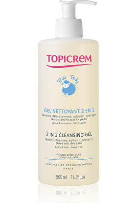 Topicrem 2 in 1 Cleansing Gel 500 Ml