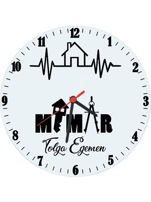 Biresimden Mimara Hediye Isimli Cam Duvar Saati