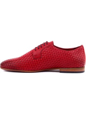 Sail Laker's Kırmızı Deri Hasırlı Erkek Ayakkabı