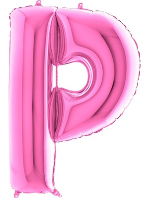 Partijet P Harf Grabo Fuşya Folyo Balon 102 cm