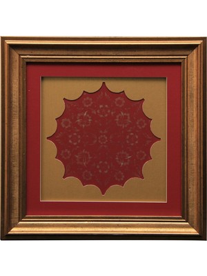 e38 EL İŞÇİLİĞİ HALKÂR TEZHİP  PANO 40 x 40 cm - 4483