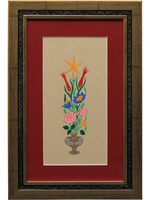 e38 EL İŞÇİLİĞİ VAZOLU BUKET 41*27 cm - 1798