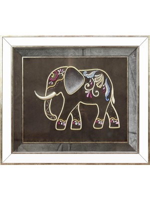 e38 EL İŞÇİLİĞİ MARAŞ İŞİ FİL  TABLO 72*65 cm - 4942