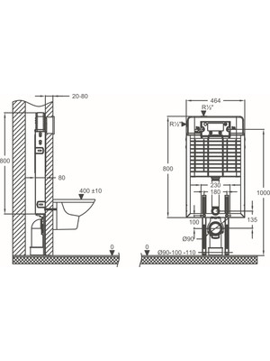 Japar Promicro 51028 Çift Kademeli Gömme Rezervuar 80 mm