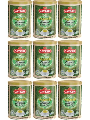 Çaykur Organik Çay Zümrüt Yeşil Çay 125 Gram x 9 Adet 1 Koli