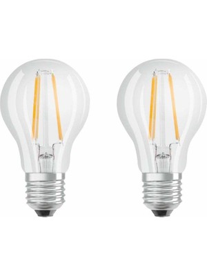 Osram Led Base Filamanlı 7W Sarı Işık E-27 806lm Ampul 2 li Paket