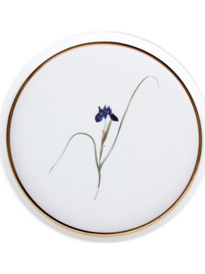 Porland Botanical Desen3 Tekli Düz Tabak 21Cm