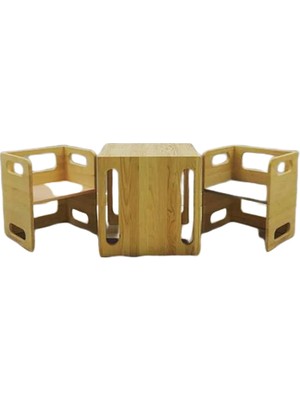 Woodlife Çocuk Ders Çalışma - Oyun Masası Takımı