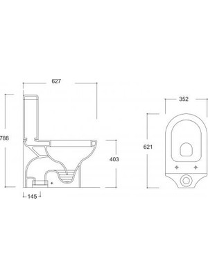 Güral Compact Alttan Çıkışlı Klozet