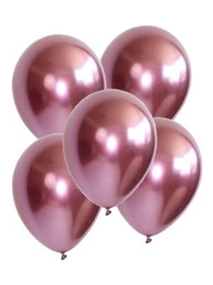 Parti Krom Balon Pembe 10'lu