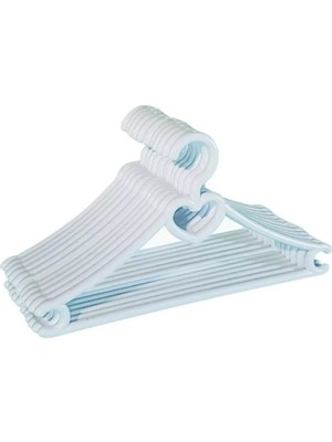 Vip Home Concept Çocuk Elbise Askısı Bebek Askısı Kalp Askı 6 Adet Plastik Beyaz Renk