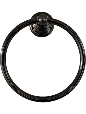 Lider Dicle Banyo Aksesuarı Siyah Renk Yuvarlak Havluluk