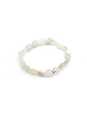 Murty99 Hakiki Amorf Kesim Doğal Ay Taşı Bileklik