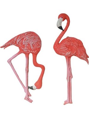 SUME Ikili Flamingo Dekoratif Duvar Süsü