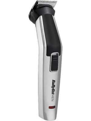 BaByliss Paslanmaz Titanyum Çelik Bıçaklı 8 Başlıklı Kablosuz Yüz ve Vücut Bakım Tıraş Makinesi Gri MT726E