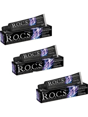 R.O.C.S. Diş Macunu Sensation Whitening 60 ml x 3 Adet