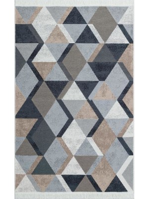 Eko Halı Arya Ar 10 Beige Black Bej Siyah Yıkanabilir Pamuk Çift Taraflı Kilim 120 x 180 cm