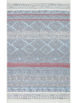 Eko Halı Arya Ar 04 Pink Aqua Pembe Yıkanabilir Pamuk Çift Taraflı Kilim 80 x 300 cm