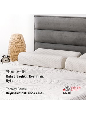 Visko Love Therapy Double-L, Boyun Destekli  Visco Yastık