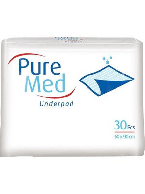 Puremed 60x90 Cm Kedi Köpek Çiş Pedi 30 Adet Kaymaz ve Yırtılmalara Dayanıklı
