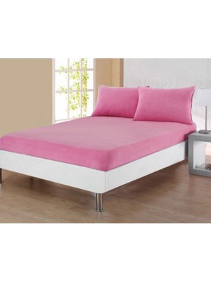 Mertim Çift Kişilik Lastikli Çarşaf Seti Açık Pembe