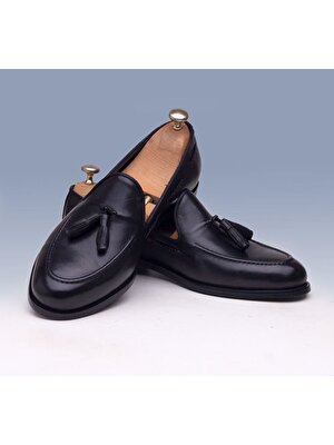 Tetri Siyah Deri Klasik Ayakkabı 39