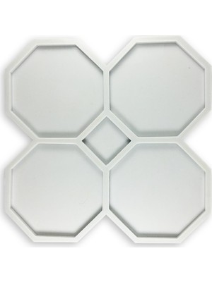 Mold-it Bardak Altlığı Sekizgen Silikon Kalıp Epoksi Reçine Kalıbı 4'lü