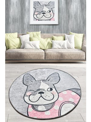 Chilai Home Happy Dogs Grey Djt Çap 100 Cm