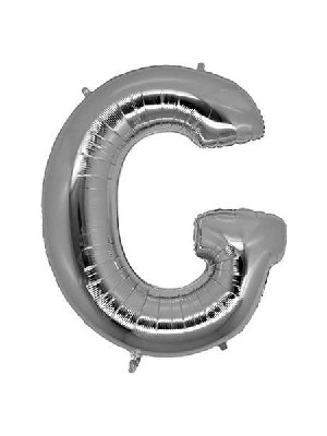White Süs Folyo Balon Harf G Gümüş 16" 40 cm