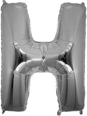 White Süs Folyo Balon Harf H Gümüş 16" 40 cm