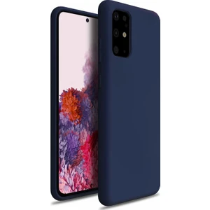 Case 4U Samsung Galaxy S20 Plus Kılıf Klasik Mat Renkli Yumuşak Premier Silikon Lacivert