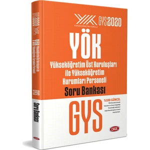 Data Yayınları 2020 YÜKSEKÖĞRTİM ÜST KURULUŞLARI İLE YÜKSEKÖĞRETİM KURUMLARI PERSONELİ SORU BANKASI