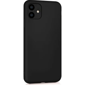 Case 4U Apple iPhone 11 Kılıf Klasik Mat Renkli Yumuşak Premier Silikon Siyah