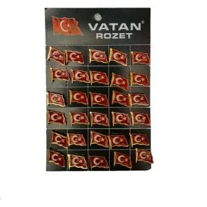 Rozet Türk Bayraklı Dalgalı