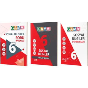Gama Yayınları 6. Sınıf Sosyal Bilgiler Soru Deneme Tekrar 3'lü Set